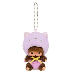 Bebichhichi animal plush purple keychain